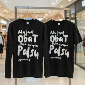 Baju Jual Obat Hitam Lengan Panjang dan Pendek