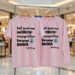 baju sakit flu kok minum antibiotik pink lengan pendek dan panjang
